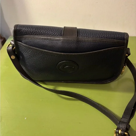 Vintage Dooney & Burke Black Leather Shoulder Bag - Picture 3 of 8